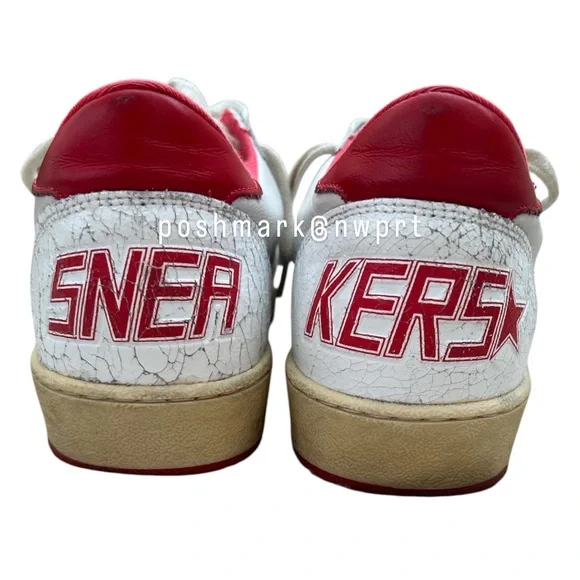 Golden Goose 🍓 Ball Star Ballstar Strawberry Red White Sneakers Shoes 37 7 - Picture 8 of 15